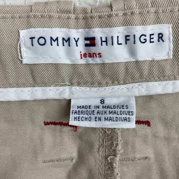 Tommy Hilfiger Jeans Khaki Cropped Pants Size 8 EUC - Picture 8 of 9